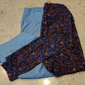 Blue lularoe leggings (2 pack)